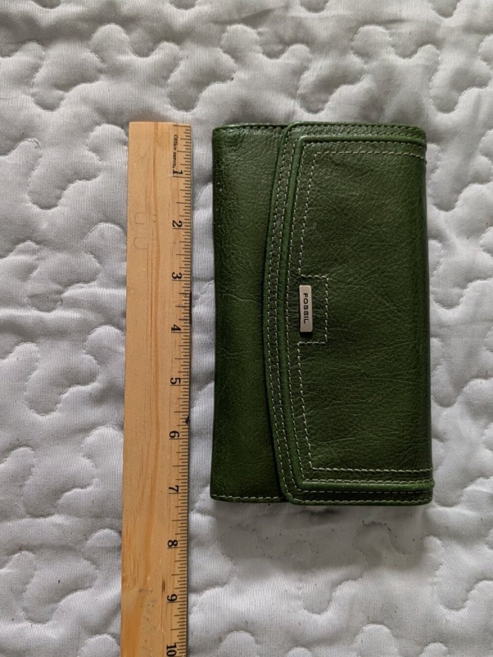 Fossil Green Leather Wallet - Picture 4 of 4